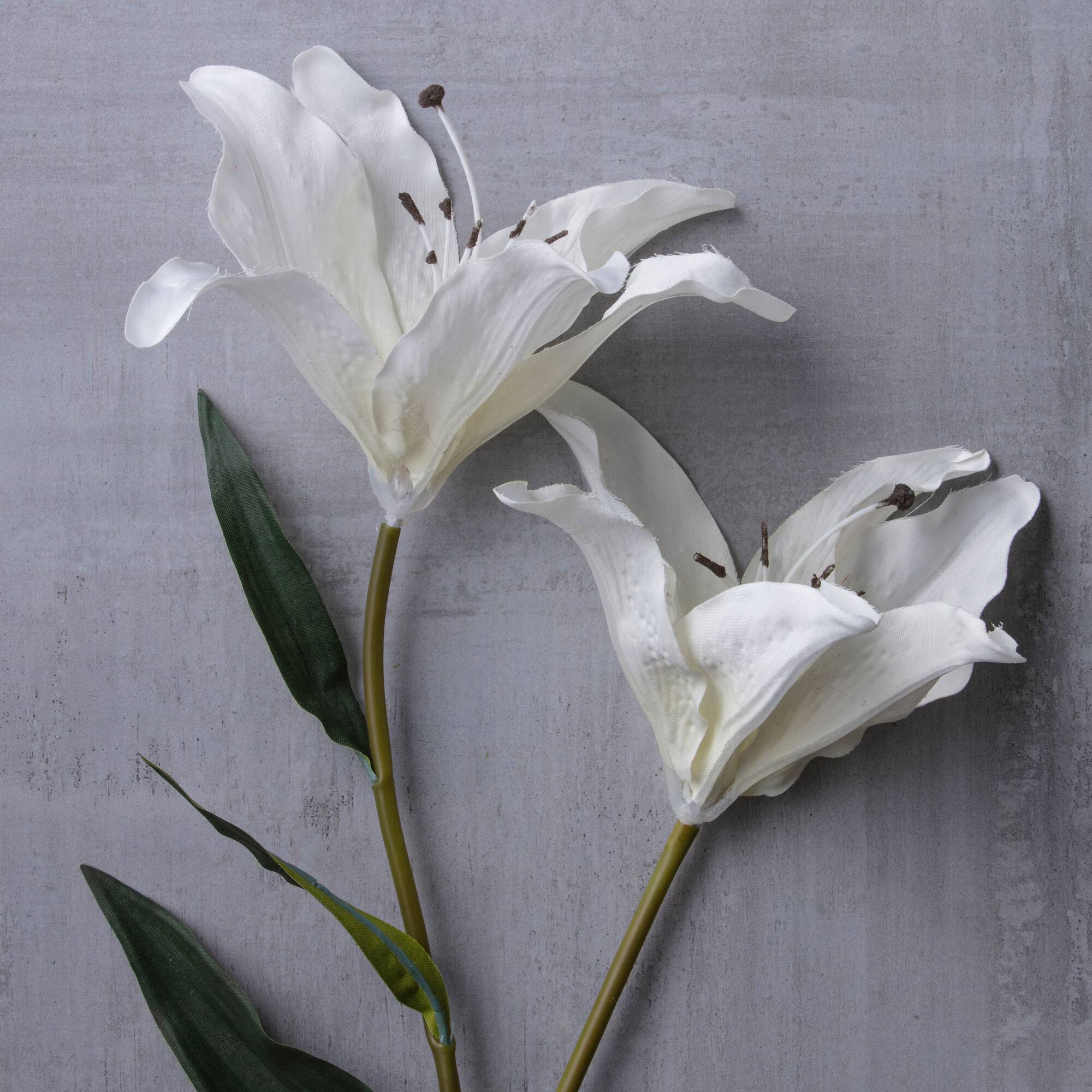 37" White Lily Stem by Ashland®